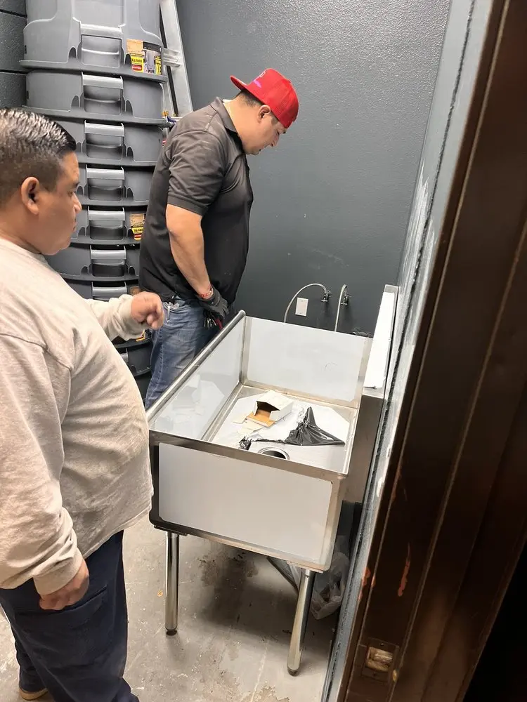 Commercial plumbing and sink installation in Atco